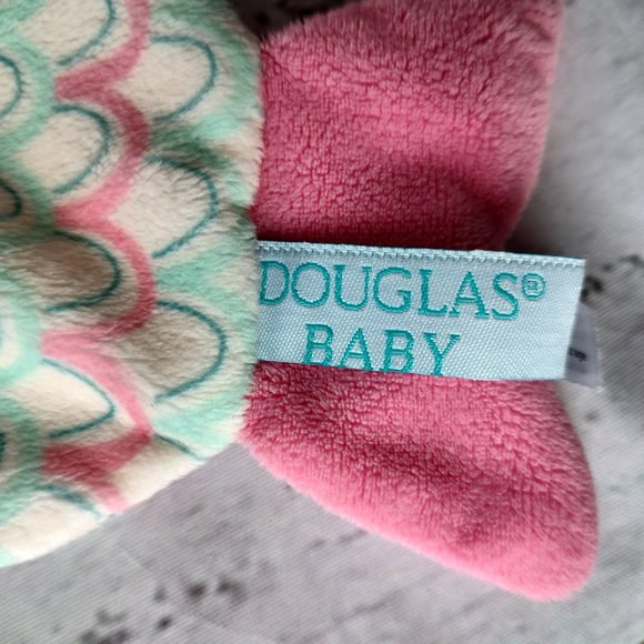 Douglas Baby Lovey Teether Plush Mermaid Doll Soft Security Blanket Pink & Mint - Picture 7 of 8
